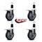 Service Caster 5'' Thermoplastic Rubber Swivel 1-1/2'' Expanding Stem Caster Set Total Lock Brake, 4PK SCC-EXTTL20S514-TPRB-112-4 - alternate 4